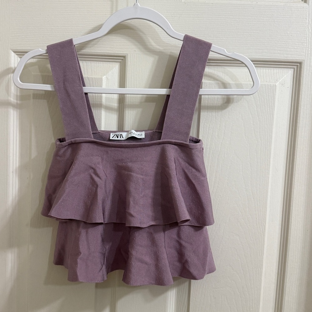 Zara ruffle top cropped